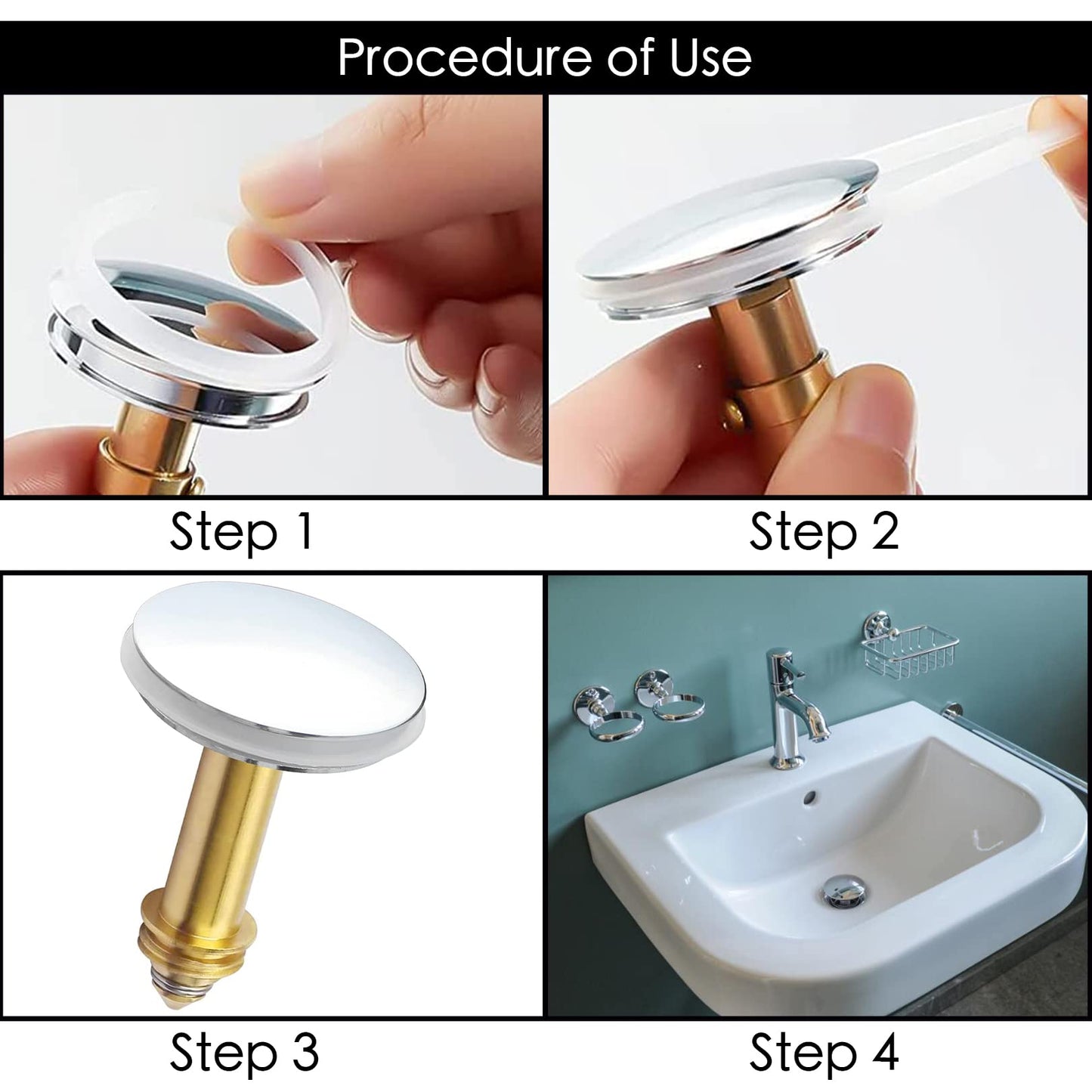 Sink Plug Rubber Seal,Bathroom Sink Drain Plug Stopper,2PCS,31/39mm