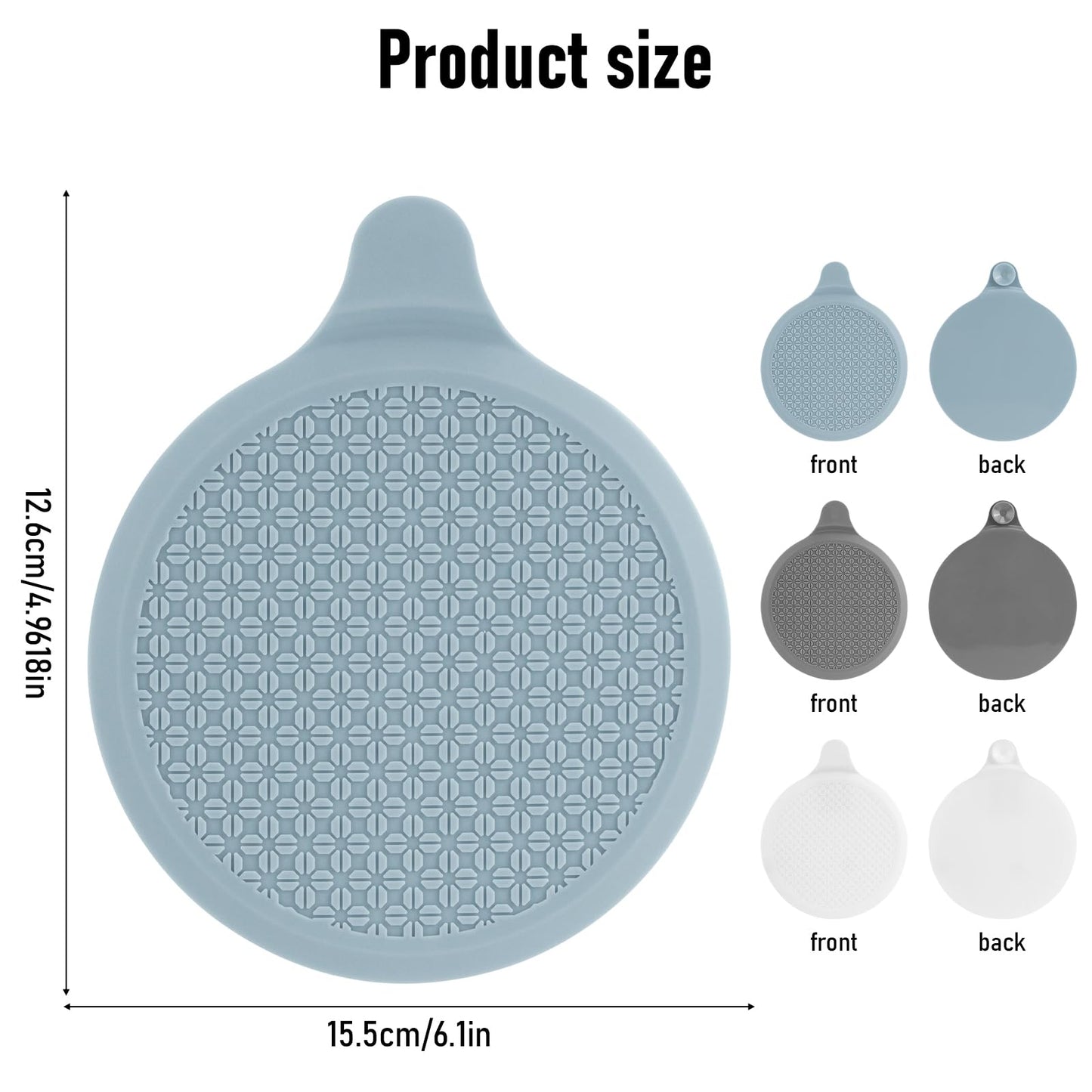 Silicone Bath Plug with Suction Cup, 6 Inch / 15cm Extra Large Universal Leakproof Drain Stopper, Flexible & 100% Watertight Seal for Bathtub, Shower