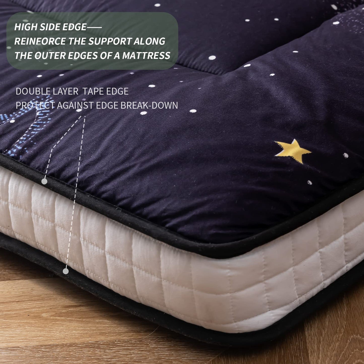 MAXYOYO Futon Mattress, Padded Japanese Floor Mattress Quilted Bed Mattress Topper