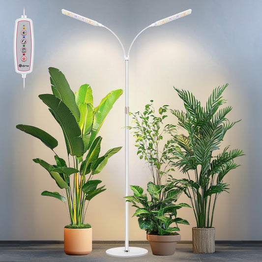 Kullsinss Floor Grow Lights for Indoor Plants, 114 LEDs Full Specturm Plant Lighs for Indoor Growing with 4/8/12/16H Timer, 3 Color Modes, 5
