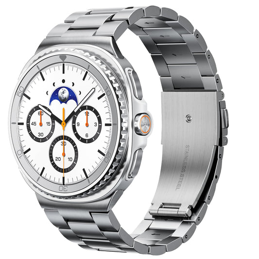 SPGUARD Band Compatible with Samsung Galaxy Watch8 40mm/44mm/Classic 46mm 2025,No Gap Business Stainless Steel Metal Band Strap for Galaxy Watch 8 Men