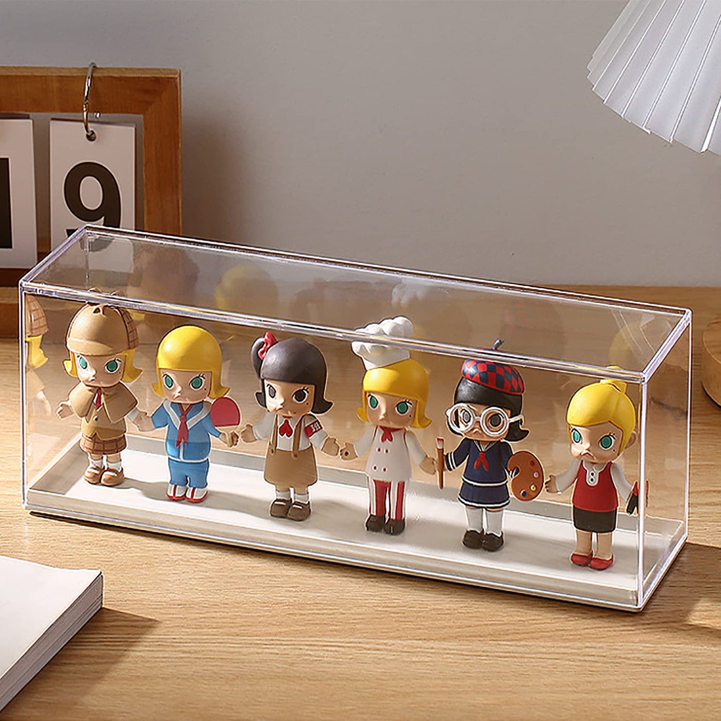 Clear Display Case for Figures，Acrylic Display Case for Doll Toy Collectibles, Action Figures