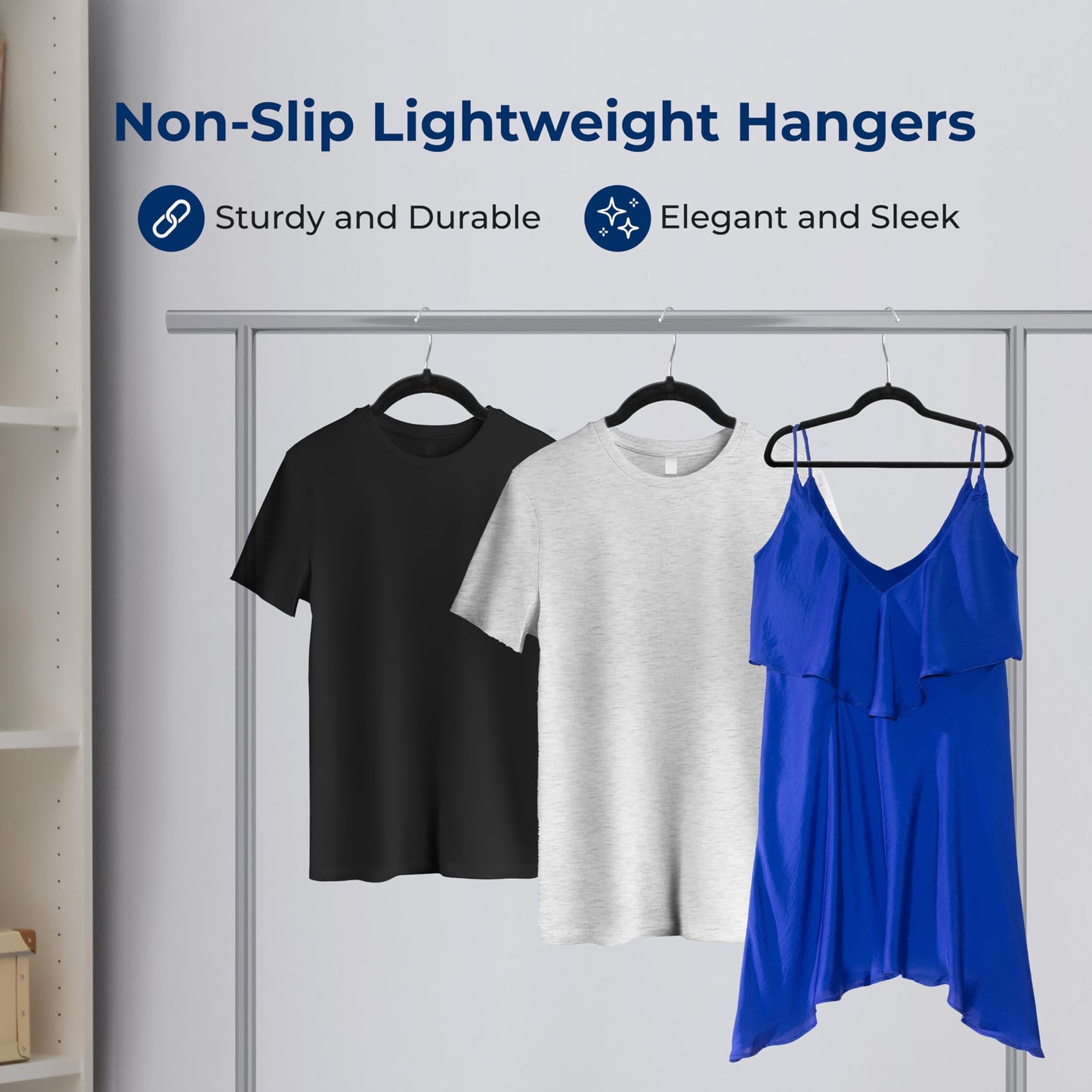 30 Pieces Velvet Hangers - Space Saving Heavy Duty Slim Suit Clothes Hanger Set with 360 Degree Swivel Metal Hook, Can Hold Up to 10 Lbs. For Coats