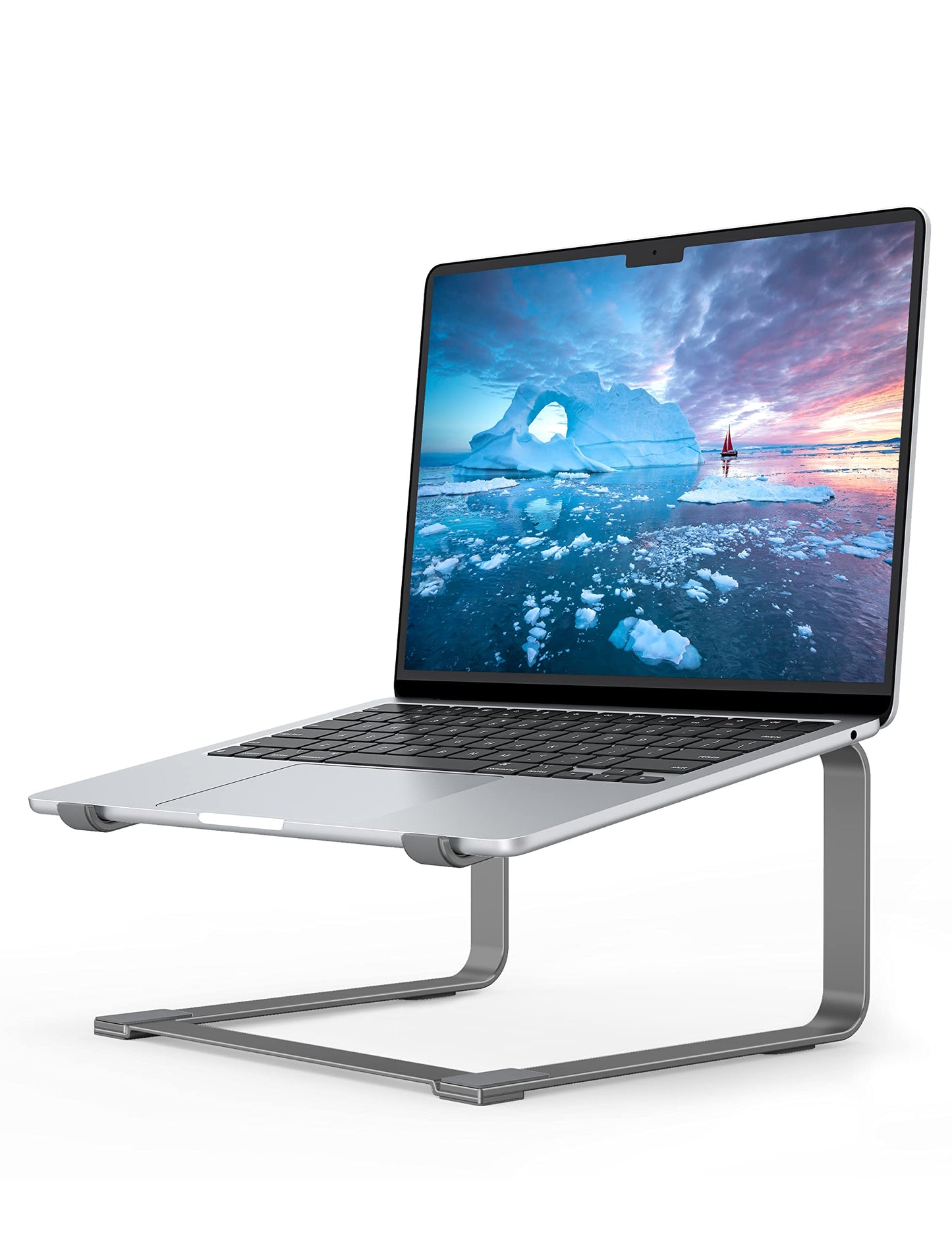 SOUNDANCE Laptop Stand for Desk, Metal Computer Riser, Heavy Stable PC Holder, Ergonomic Laptops Elevator for 12 to 17.3 Inches Notebook Computer