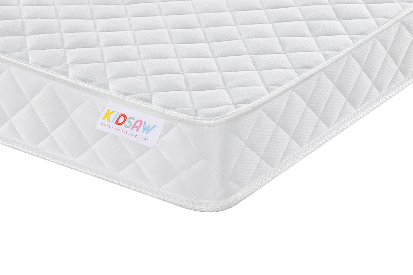 Baby Pocket Sprung Cot Bed Toddler Mattress, 140x70cm, Medium Firm, White