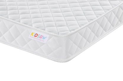 Baby Pocket Sprung Cot Bed Toddler Mattress, 140x70cm, Medium Firm, White
