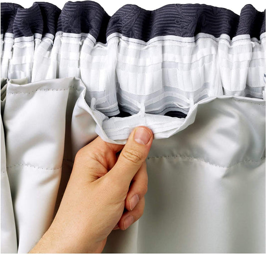 Kinfolk Textile Thermal Blackout Curtain Linings Pair 3 Pass Includes Curtain Hooks (90" x 72")