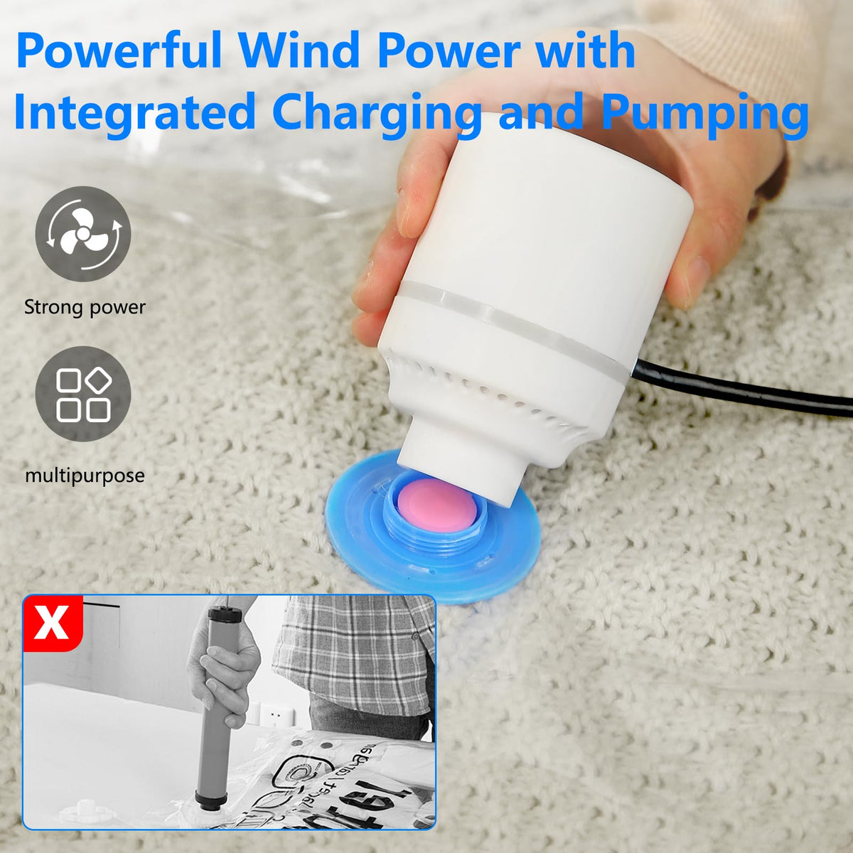 Vacuum Storage Bags with Electric Air Pump, 9 Pack Vacuum Bags