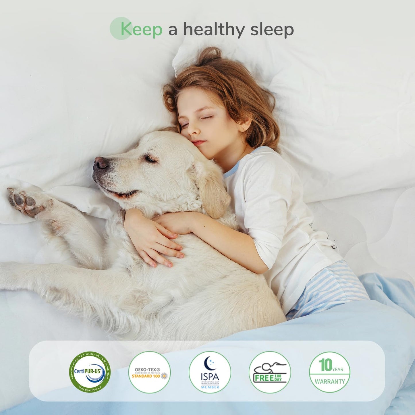 Novilla Small Double Mattress, 8 Inch Pocket Sprung Mattresses with Breathable CertiPUR-US Foam and Skin-friendly OEKO-TEX Fabric