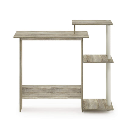 Furinno Efficient Home Laptop Notebook Computer Desk, Study Desk, Writing Desk, Sonoma Oak/White