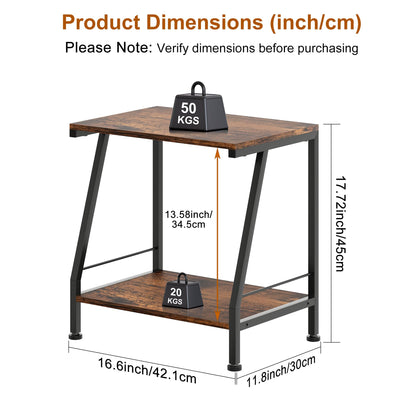 TQVAI 2 Tier Printer Stand with Storage Multi-Purpose Printer Table for Office & Home Small Shelf Unit Microwave Shelf for Kitchen Worktop Storage