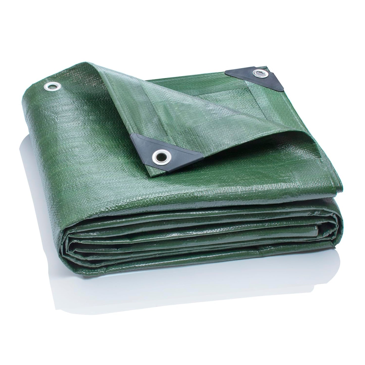 GardenMate 5m x 6m 120g/m? Green Tarpaulin - Waterproof, UV-Protected, Tear-Resistant