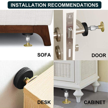 Krisler Headboard Bumpers for the Wall, Adjustable Iron Bed Frame, Anti-Shake Tool, Easy Installation, Wall Protection, 30–90 mm 2 Pieces
