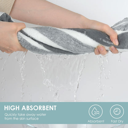 VIVOTE Hand Towel for Bathroom Large Hand Towels with Hanging Loop Grey