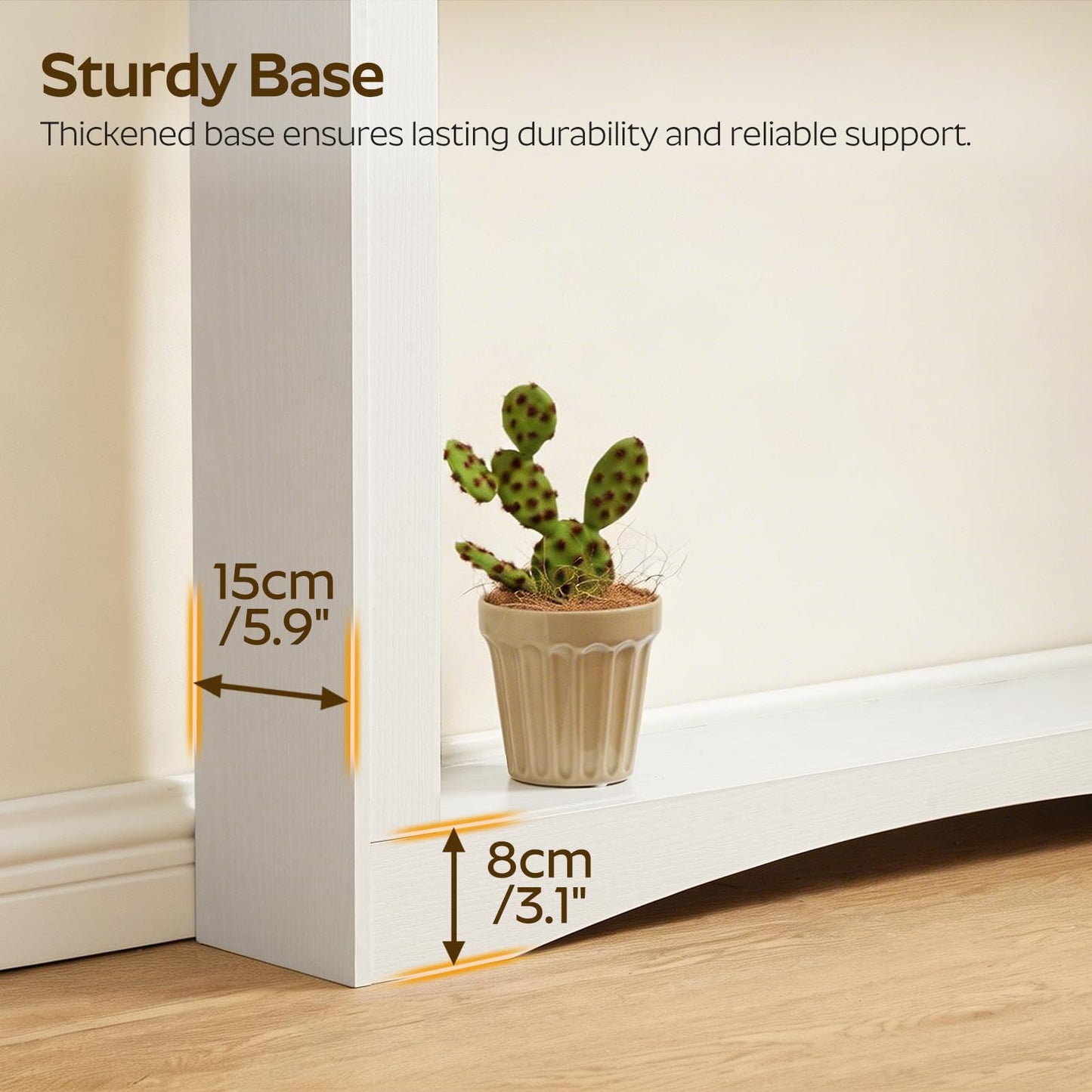 YATINEY Narrow Console Table, 15 cm Thin Entryway Table, Behind Couch Table for Small Spaces, Small Farmhouse Hallway Table, for Living Room, Hallway