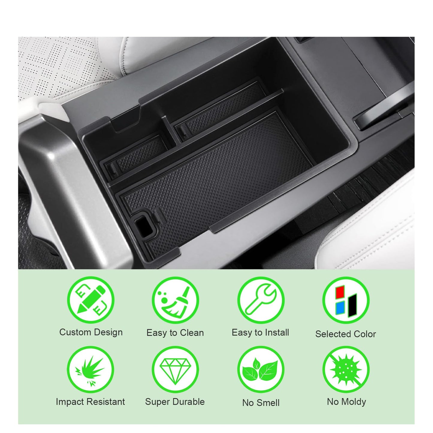 GAFAT Compatible with BYD Atto 2 DM-i EV 2025 2026 2027 Centre Console Storage Box, for Yuan UP Dmi Armrest Organiser Shelf