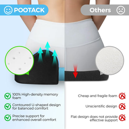 POOTACK Seat Cushions, Comfort Memory Foam Office Chair Cushion, Supportive Desk Chair Cushions Seat Pad for Office Chair/Car Seat/Gaming