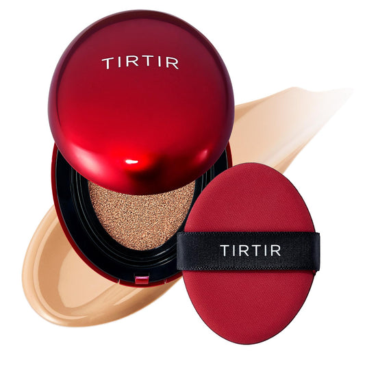 TIRTIR Mask Fit Red Cushion Foundation | Full coverage, Weightless, Skin fit, Satin Glow Finish, Korean Makeup, beauty, Tattoo cover up, Buildable