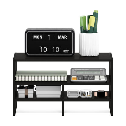 Furinno Desk Top Organizing Shelf Bookcase, Espresso, 19.8 D x 41.7 W x 23.6 H cm