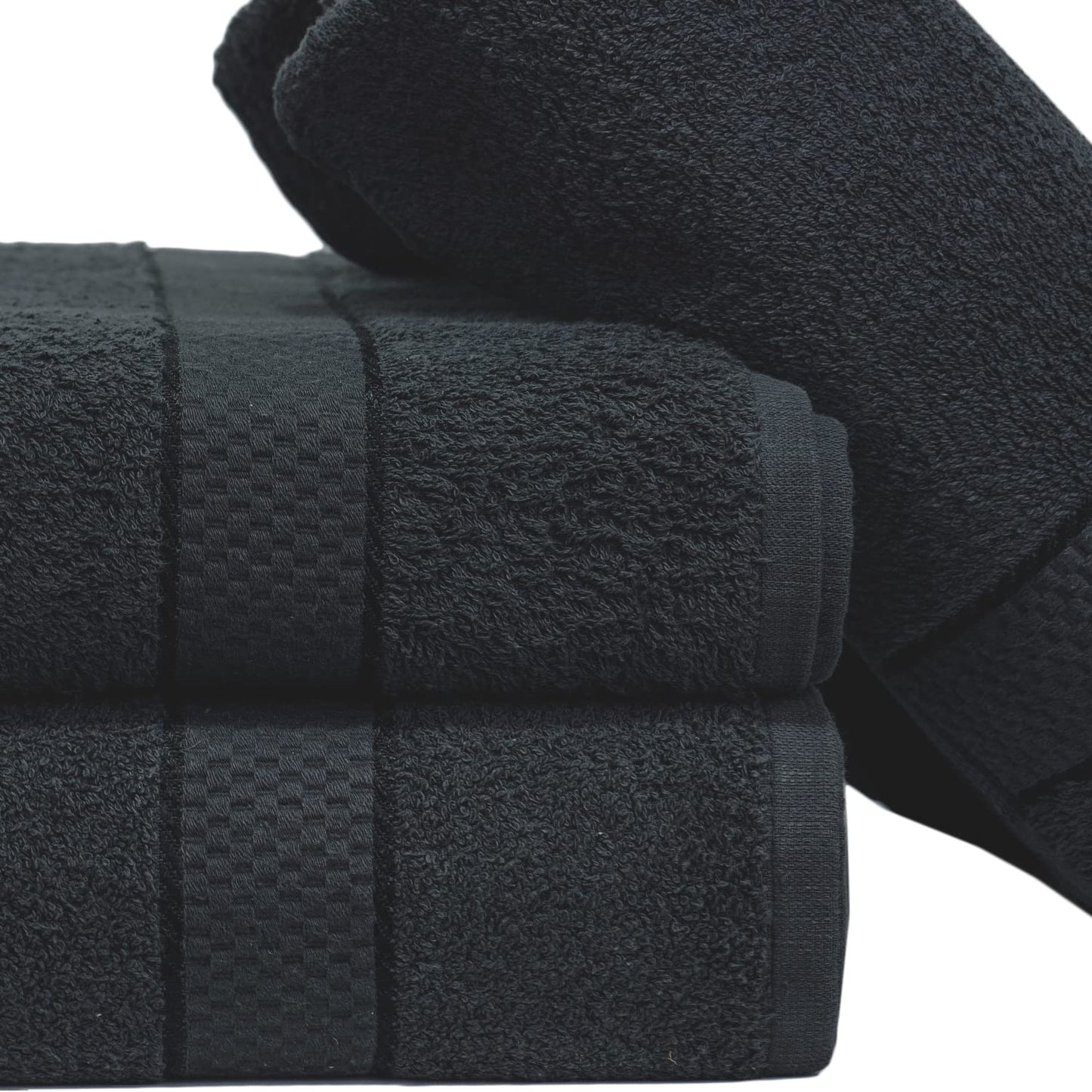 Casabella Luxury Pack Of 4 Bath Sheet 100% Egyptian Cotton Super Soft towel_Black