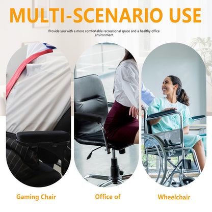 Fatiya Set of 2 Soft Memory Foam Office Chair Arm Covers,Wheelchair Armrest Pads for Elbow & Forearm Pressure Relief