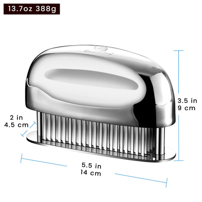 Meat Tenderizer Tool, Ultra Sharp Needle Blades 100% Stainless-Steel, Heavy-Duty Kitchen Gadgets, Hand Held Meat Tenderizer Needle Tool, Cooking