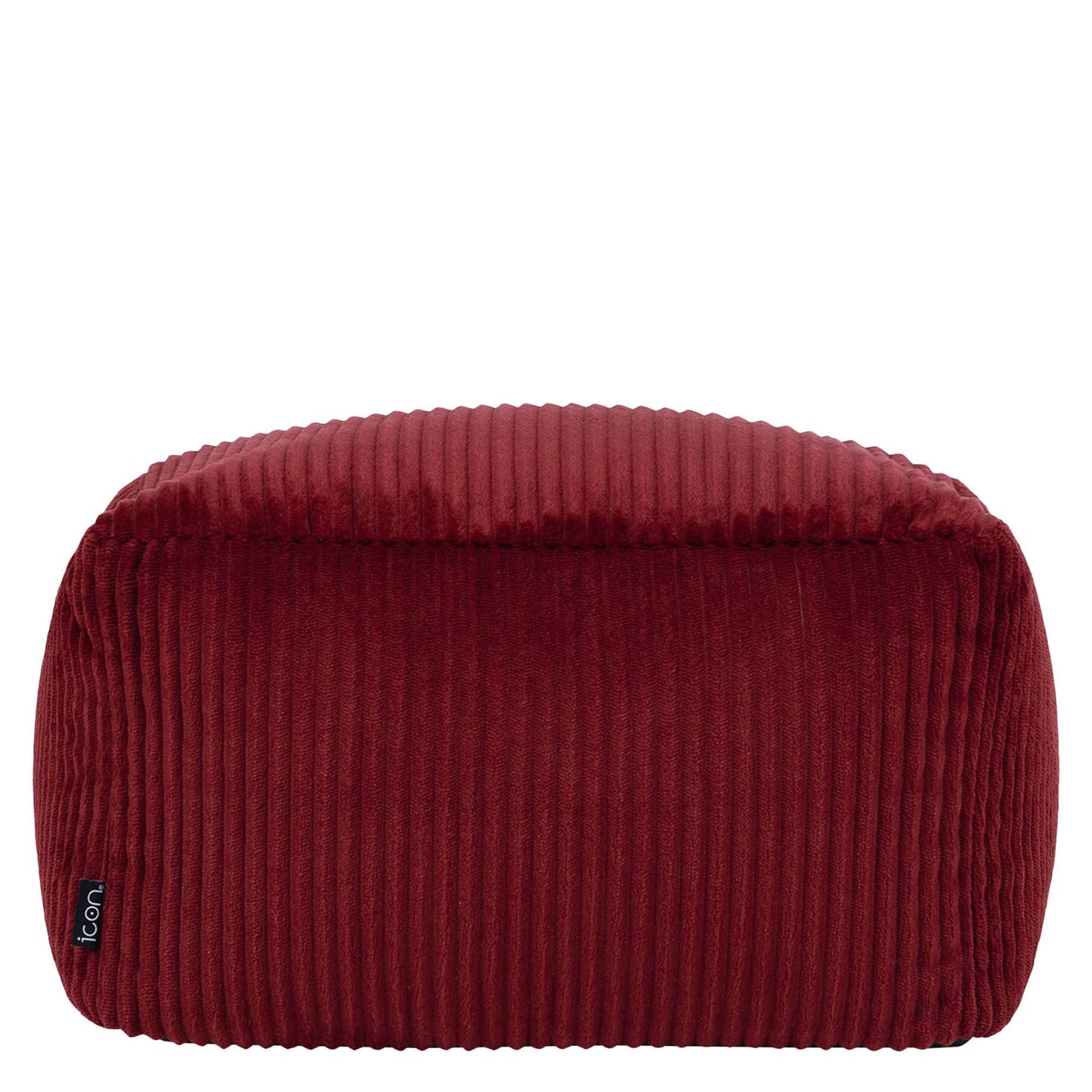 icon Amara Small Cord Bean Bag Footstool with Filling Included, Burgundy