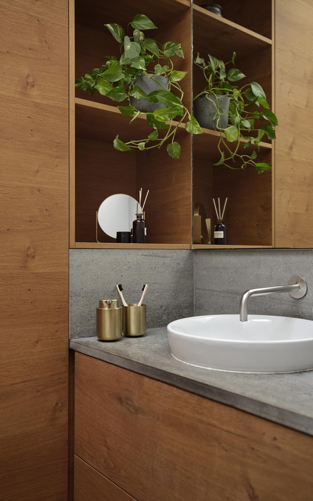 Zone Denmark Ume Soap Dispenser for Liquid Soap, Matt Brass, Scandinavian Design, 250 ml, Height 12.8 cm, Brass
