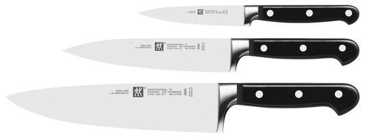 ZWILLING Knife Set, 3 pcs., Paring Knife, Slicing Knife, Chef's Knife, Special stainless steel/plastic handle, Professional S