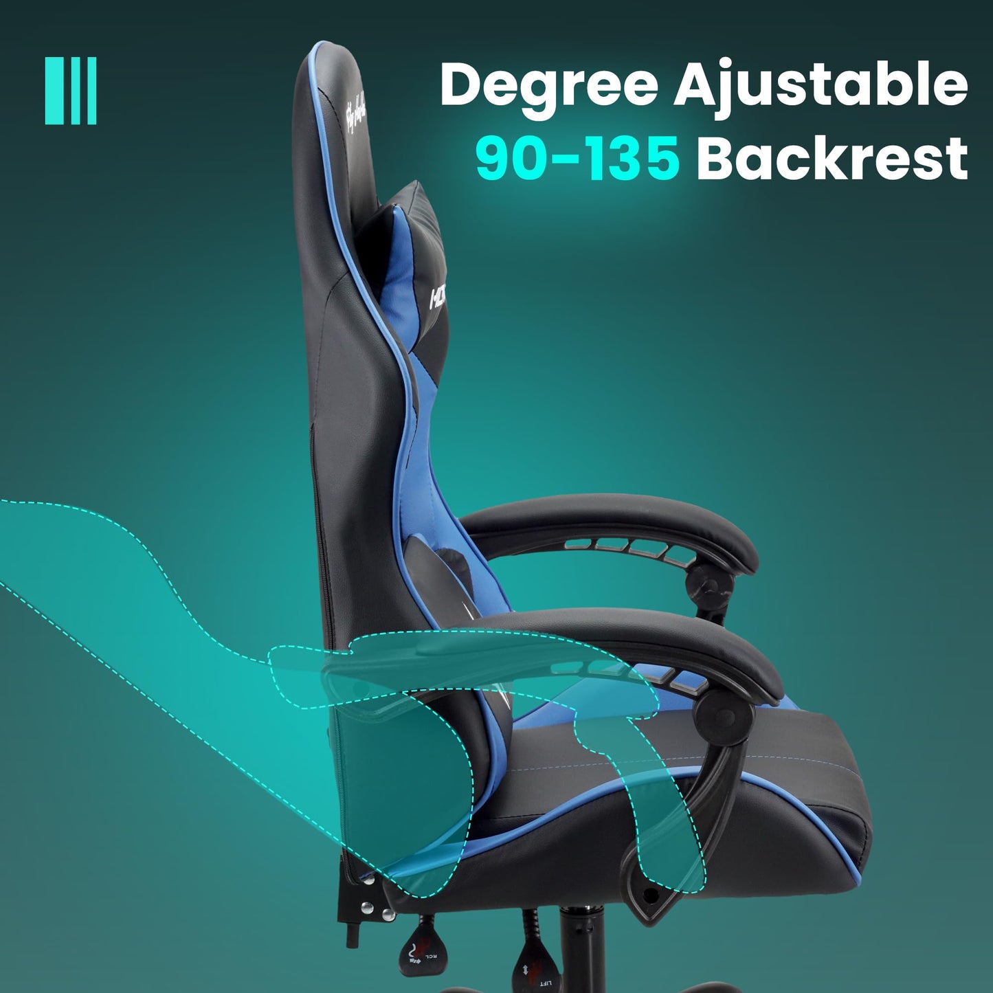 play haha Ergonomic Gaming Chair for Adults,High-Back Racing Style,150kg Capacity,High Density Foam,Faux leather,for gaming home or office use Desk