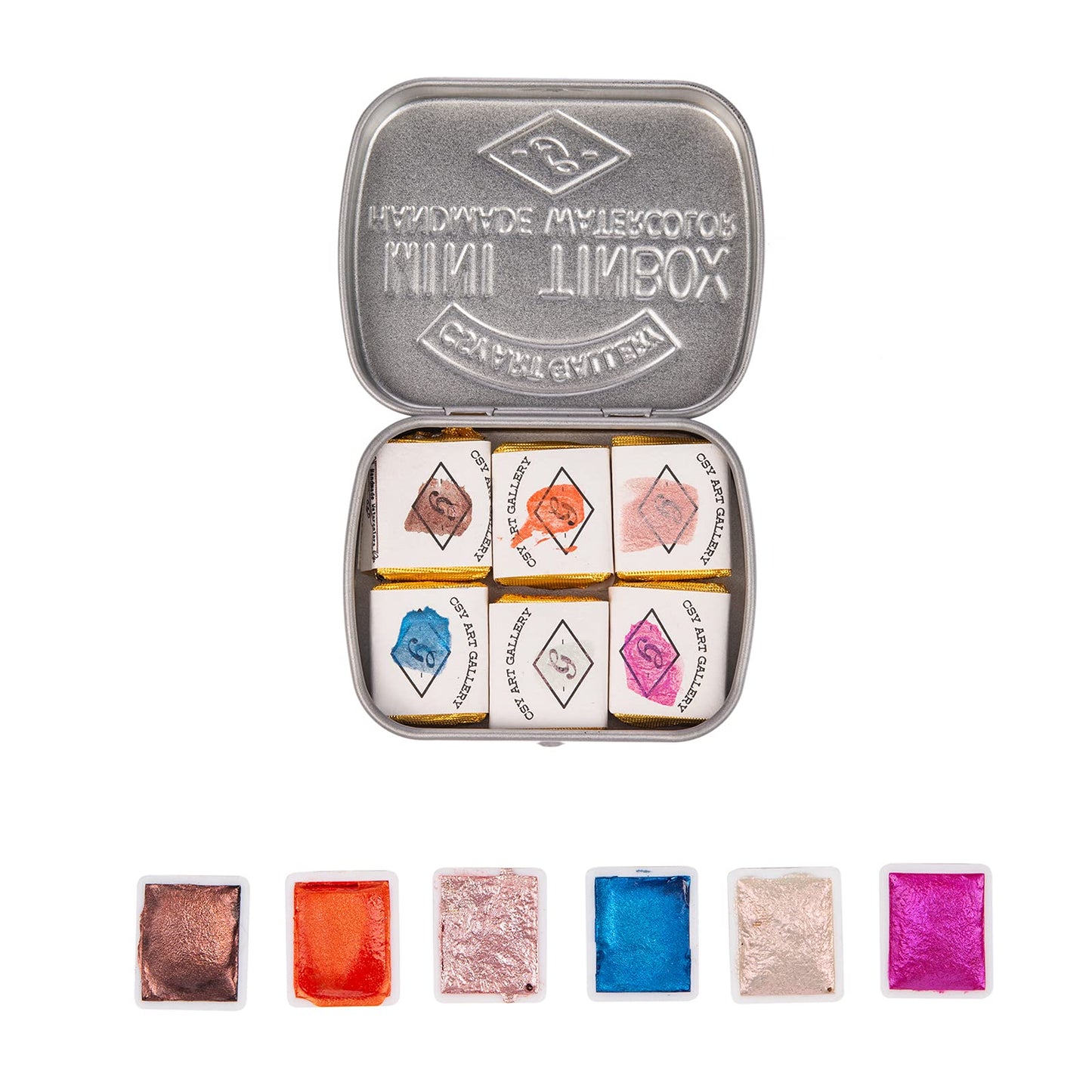 CSY art gallery Metallic Watercolour Paints Set For Artist And Adults -Metallic Glitter travel Water Colouring With Storage Box,Perfect for Painting,