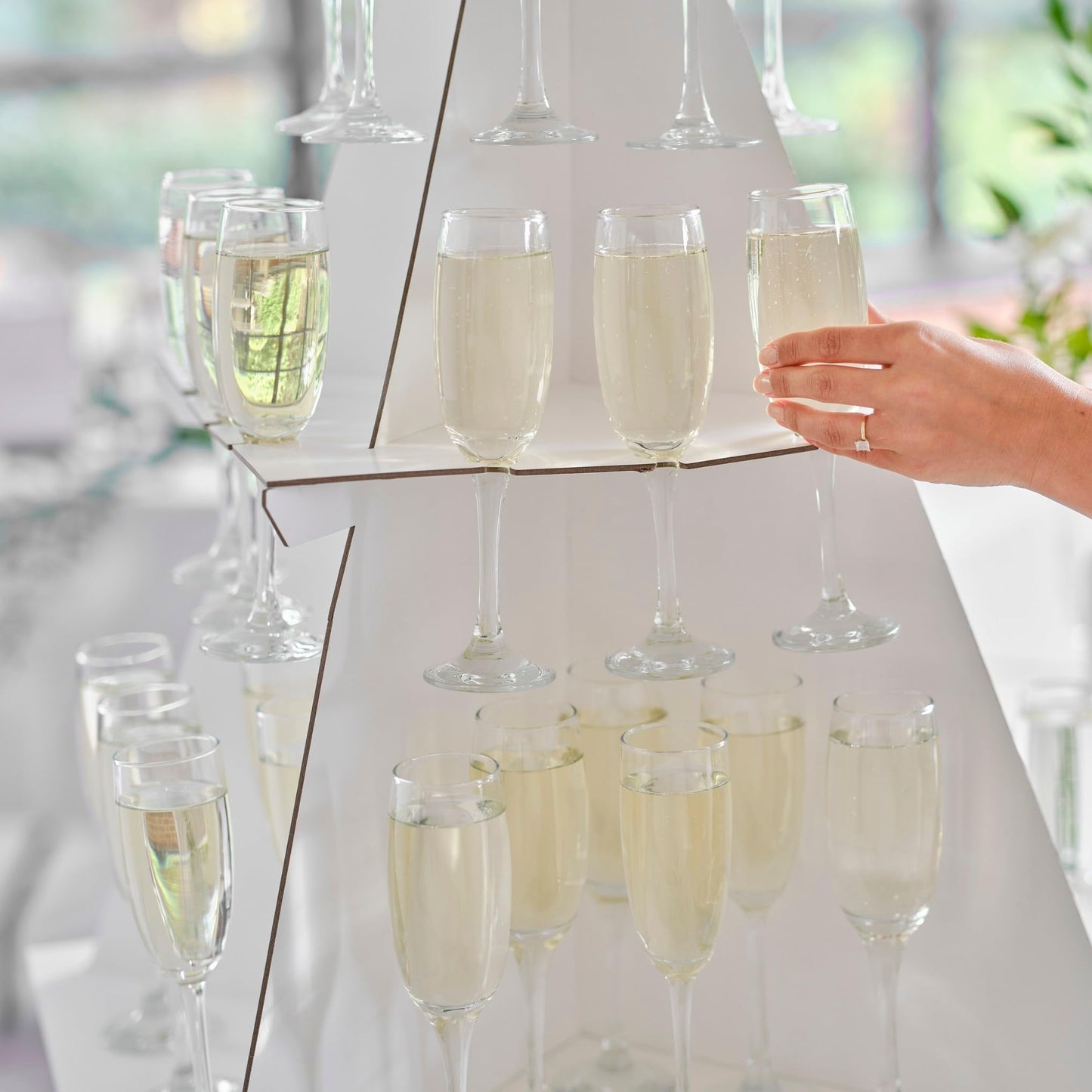 Ginger Ray 3 Tier Drinks Stand Decoration for Weddings, Hen Parties, White
