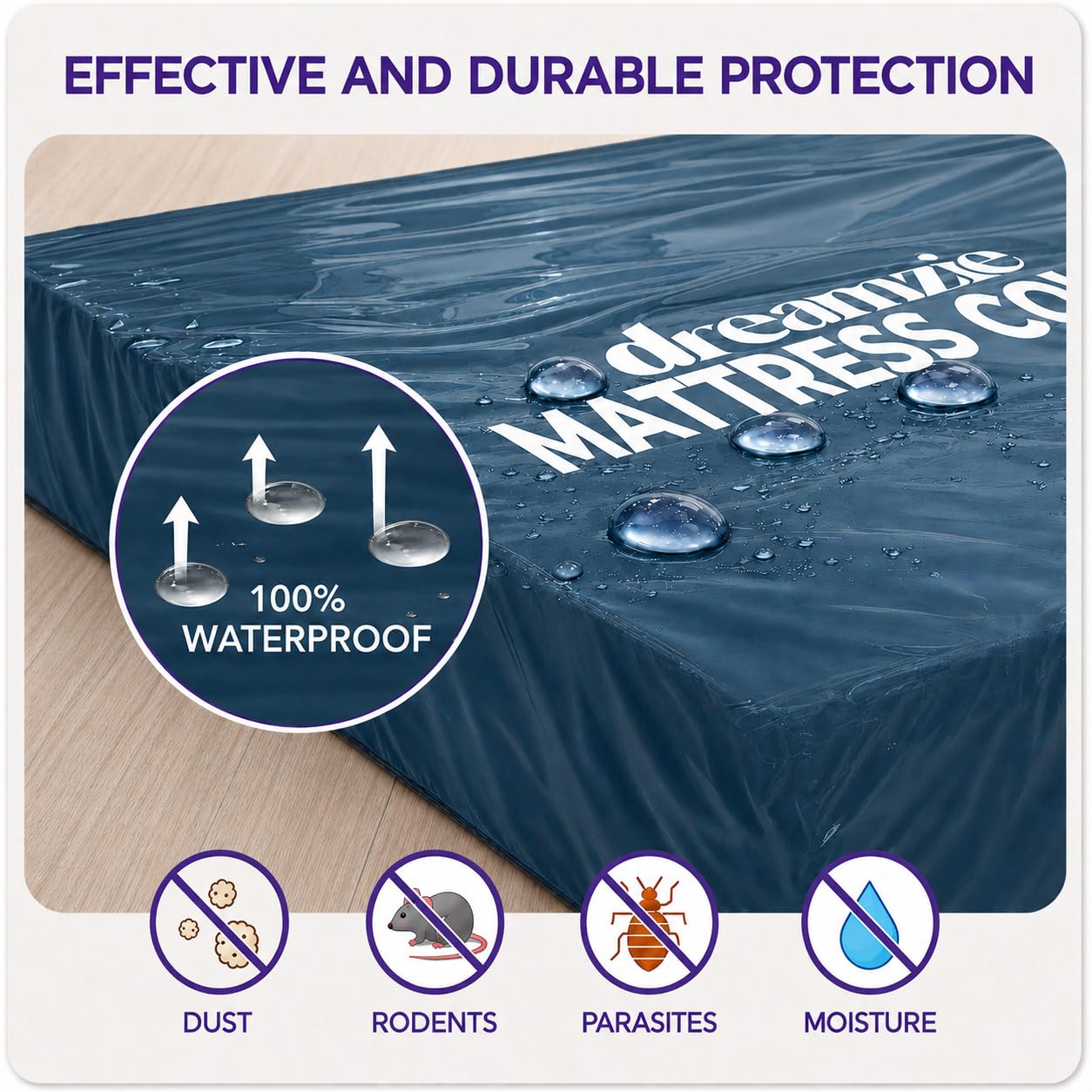 Dreamzie - Baby Mattress Cover for Moving - Mattress Storage Bag - x2