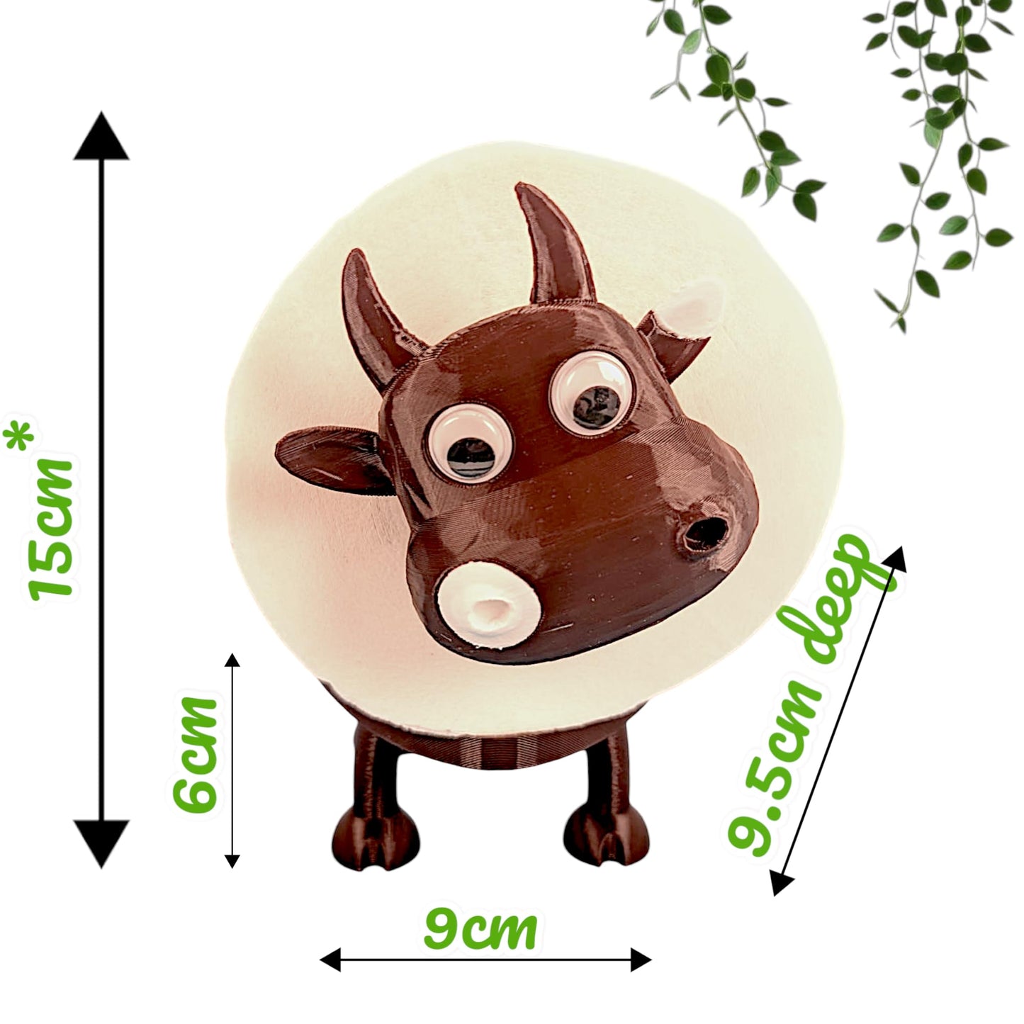 Dekorify Cow Toilet Paper Holder – Freestanding Black Toilet Roll Holder, Cute & Funny Bathroom Toilet Roll Stand