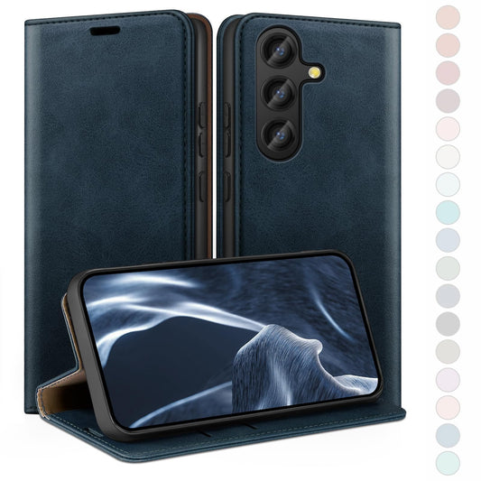 HUOUH for Samsung Galaxy S25 Wallet case with RFID Blocking PU Leather,Flip Folio Book covers,Credit Card Holder Shockproof Phone case Women Men for