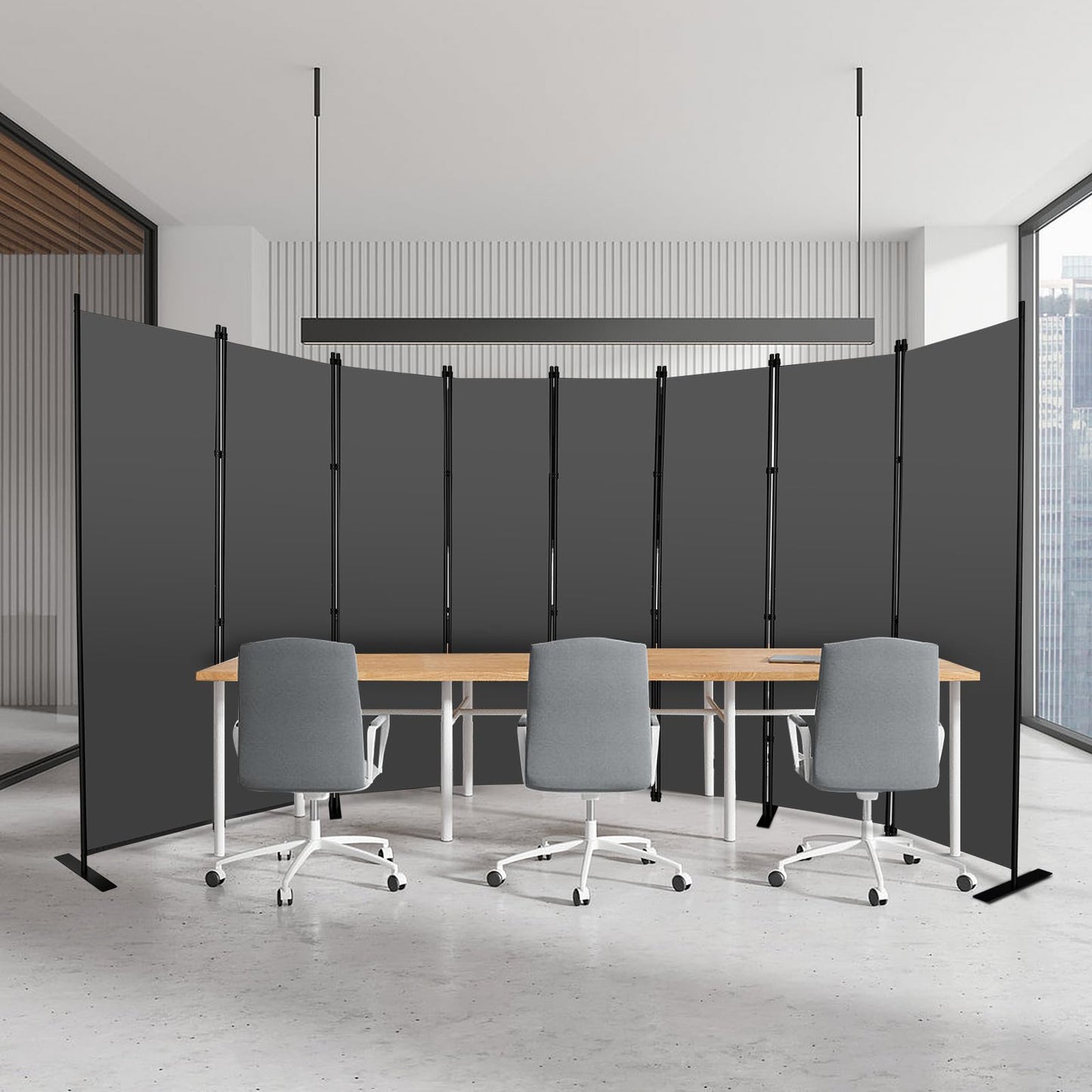 KEORTUN 8-Panel Indoor Room Dividers Folding Room Separator
