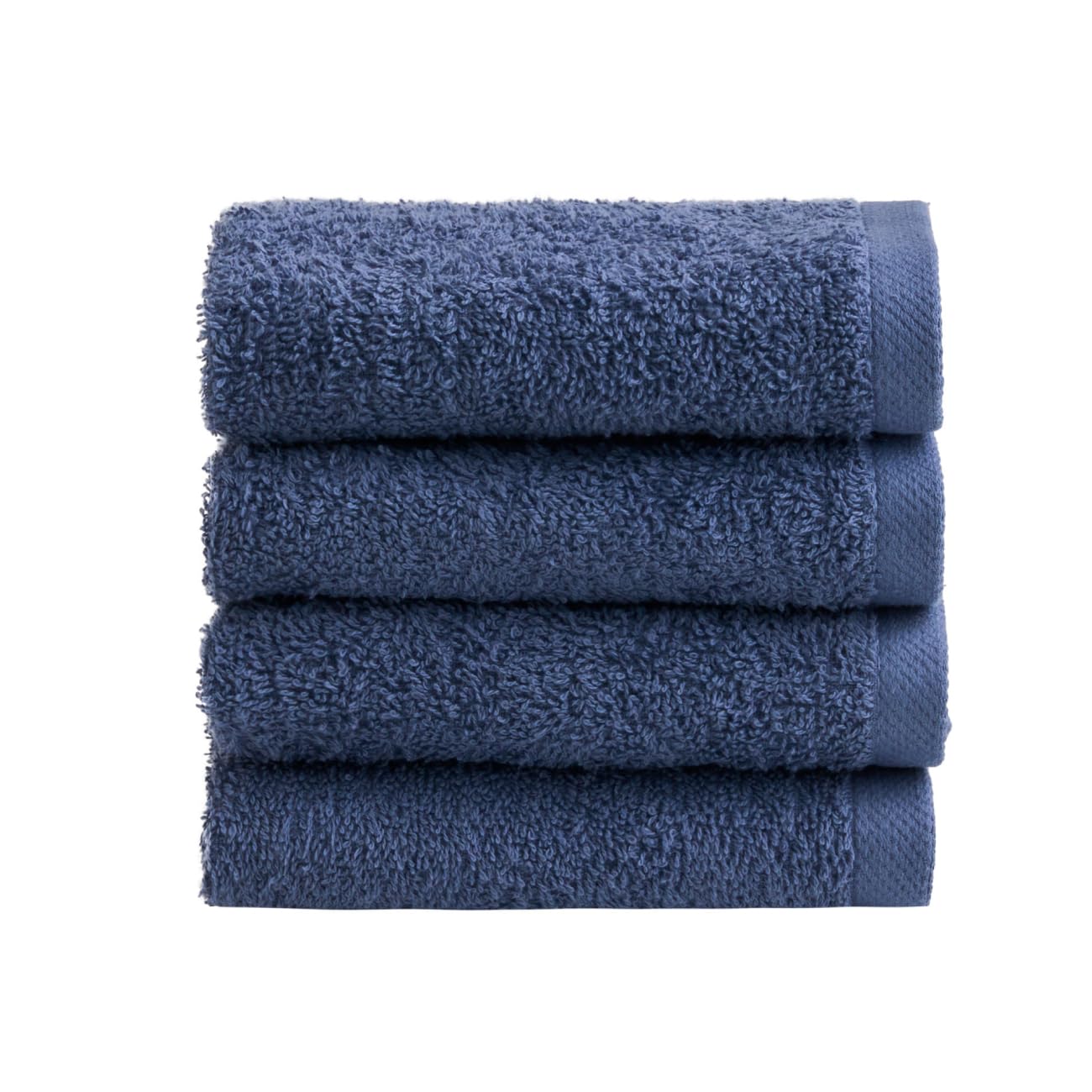 NELLA BIAGINI Minerva Bath Towels 30 x 30 cm, Set of 4, 100% Pure Terry Cotton, 420 g/m², Soft, Absorbent, Practical, Durable, Solid Colour