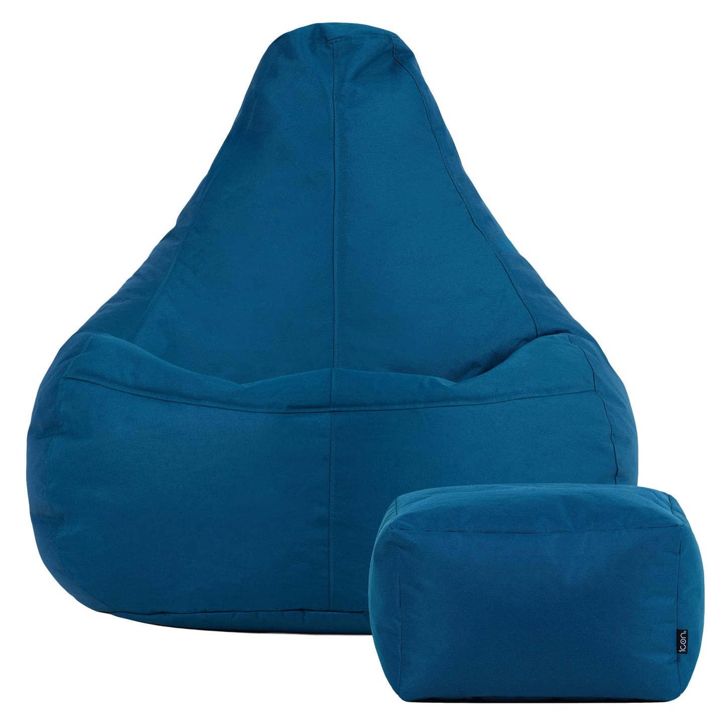Bean Bag Bazaar Outdoor Bean Bag & Footstool with Filling Included, Teal