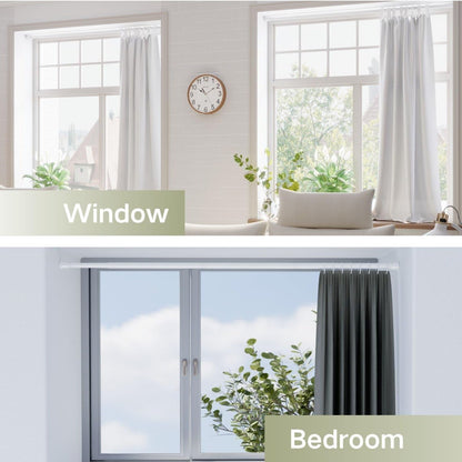 Extendable Shower Curtain Pole Non-Slip Shower Curtain Rod Tension Rod Adjustable Telescopic Curtain Poles No Drilling Shower Curtain Rail for
