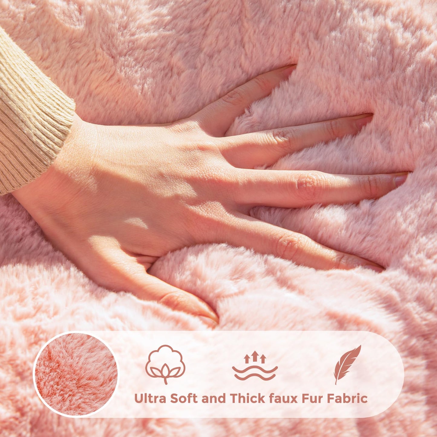 MAXYOYO Floral Shaped Bean Bag Sofa, Includes Filling, Faux Fur Fabric