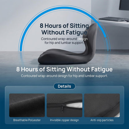 Orthopedic Seat Cushion with Lumbar Support, Memory Foam Coccyx Cushion