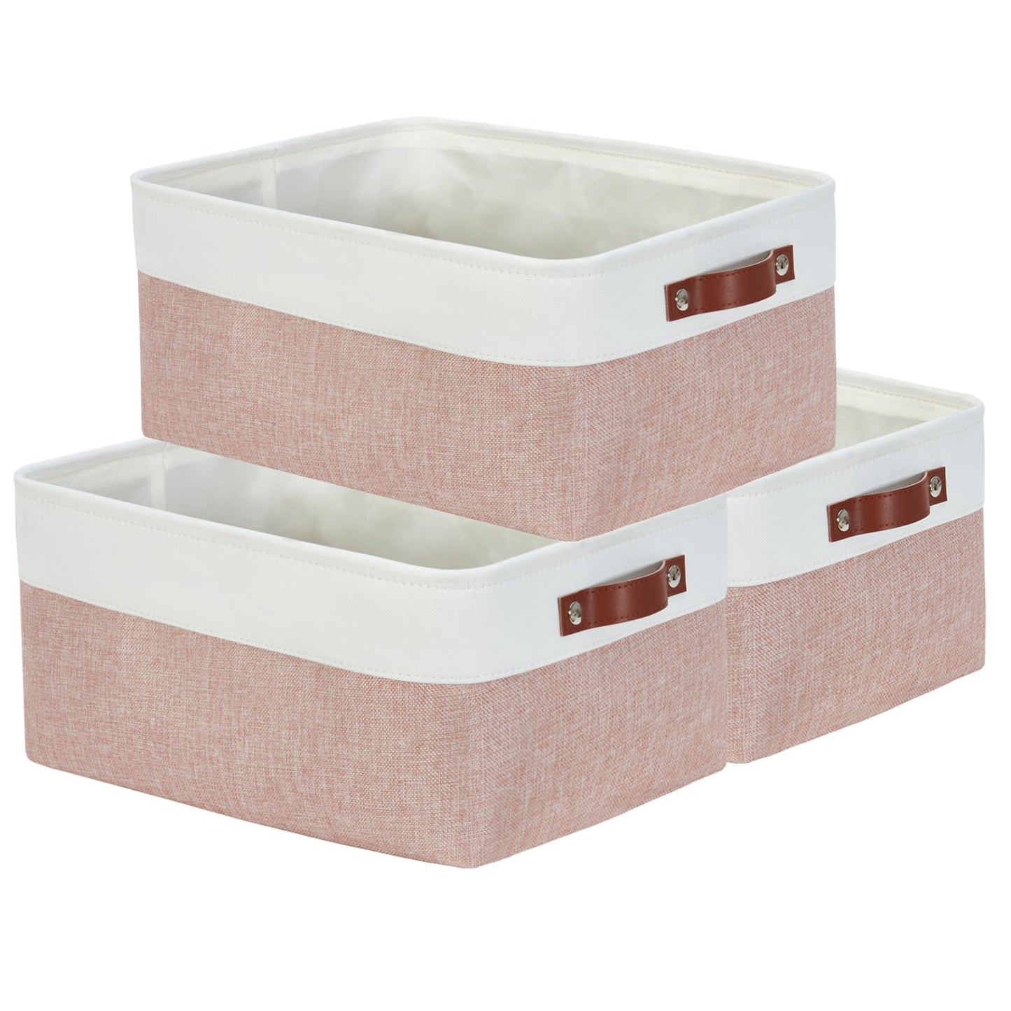 Mangata Rectangular Fabric Storage Boxes, Multi-Size, Material Container Baskets for Shelf, Wardrobe, Toys and Clothes, 41x31x18 cm