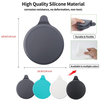 Tomario Silicone Bathtub Stopper, 6" Extra Large Sink Plug, Universal Shower Drain Tub Stopper for Kitchen Sink Bathroom Grey