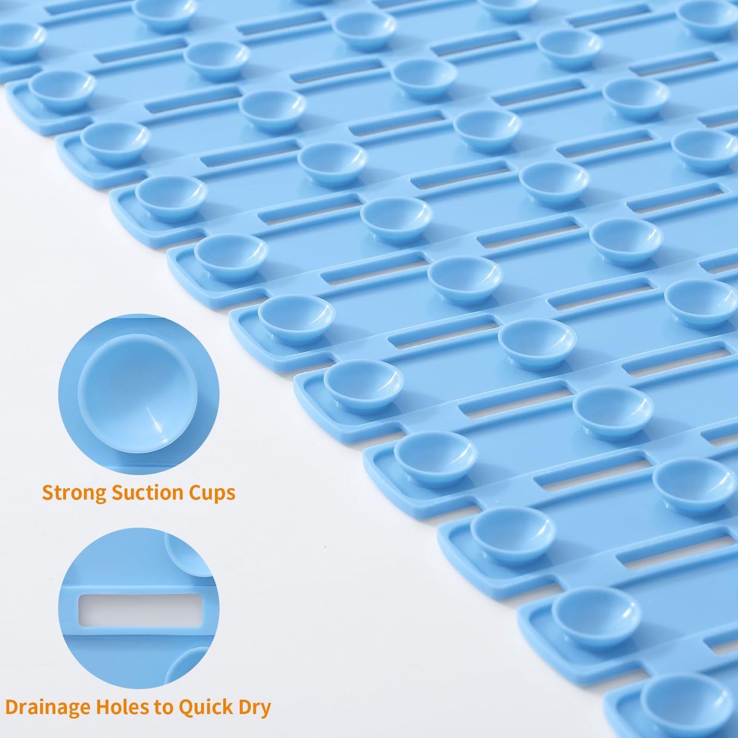 Smiry Shower Bath Mat Non Slip, Quick Drying for Inside Shower, 40 x 70 cm