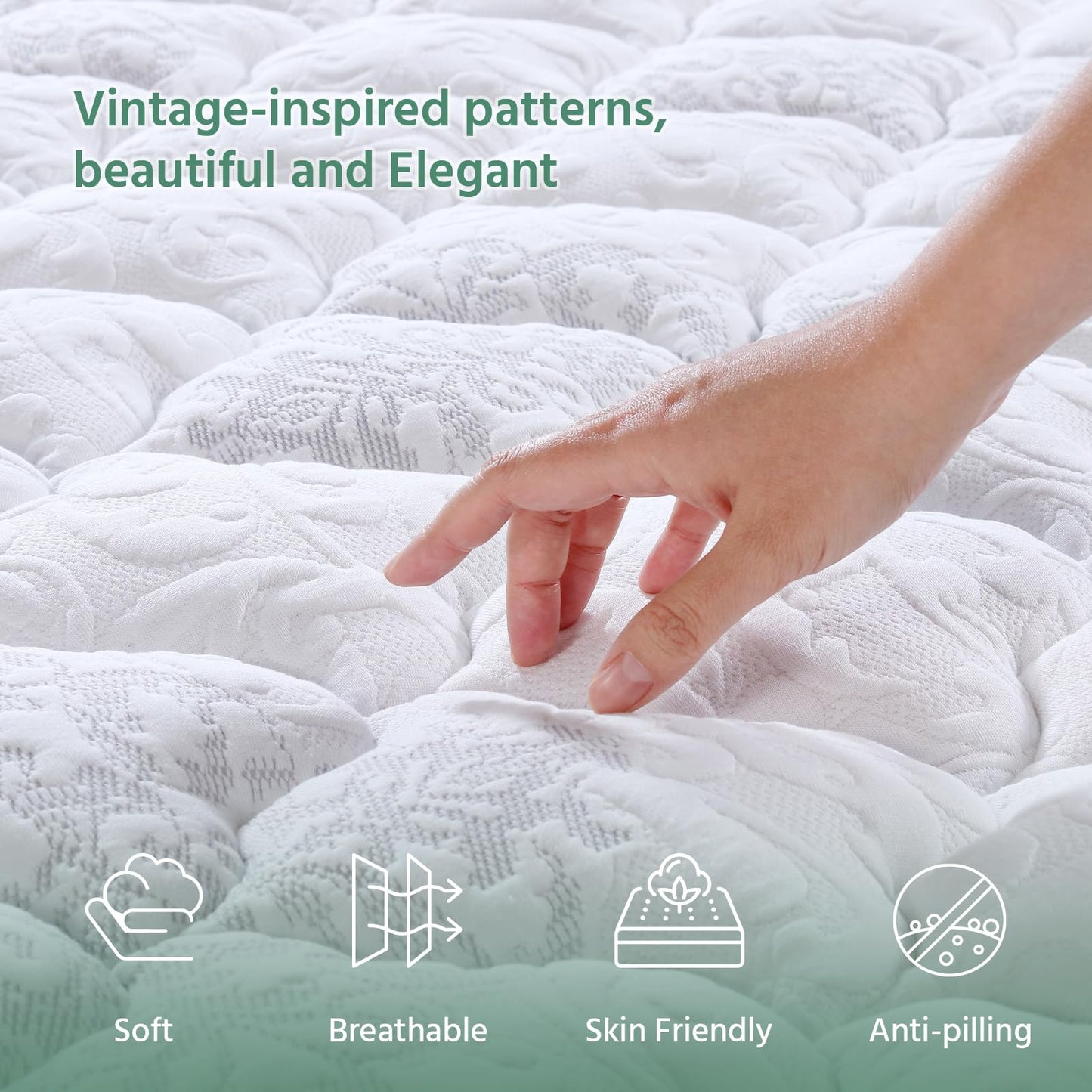 SZsuilong Single Mattress, 11 IN Hybrid Pocket Sprung Cooling Mattress