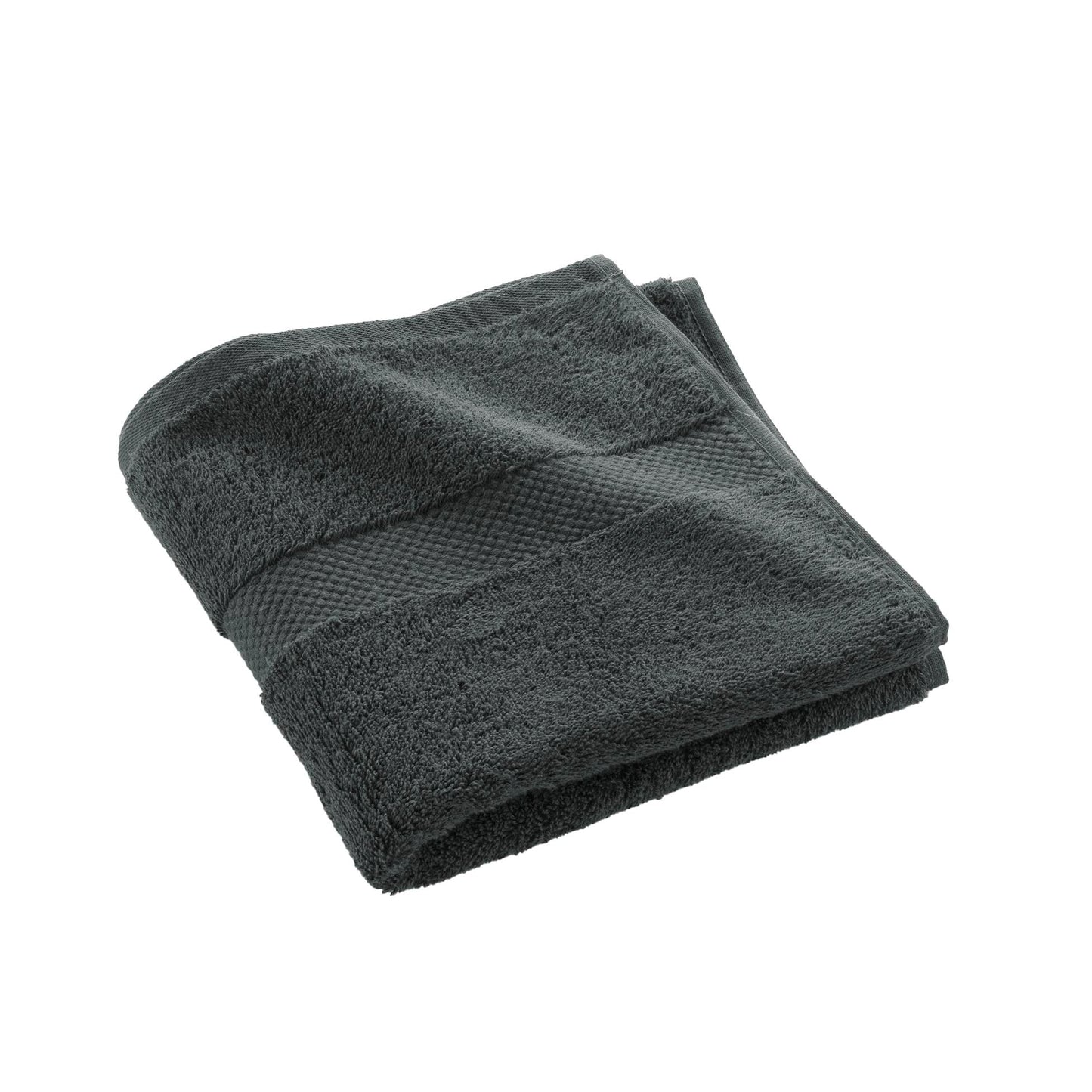 Douceur d'Intérieur, Elegance Hand Towel (50 x 90 cm) Anthracite 100% Cotton Plain