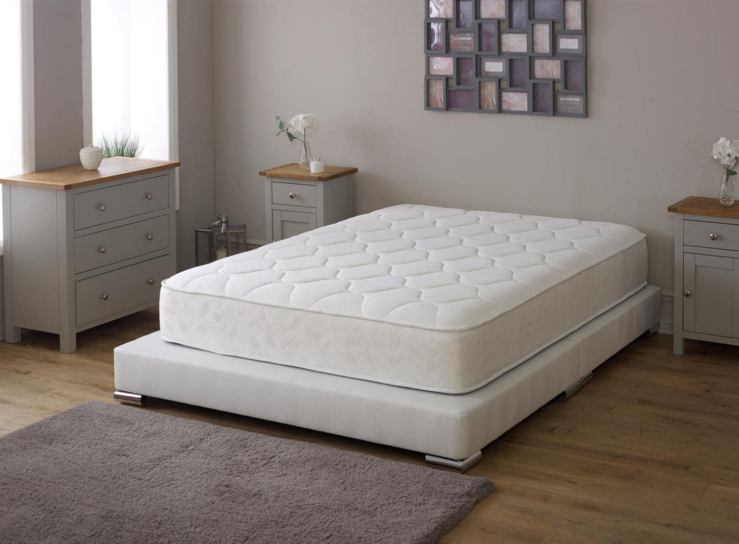 Starlight Beds Serene White Double Mattress, 4ft6 x 6ft3