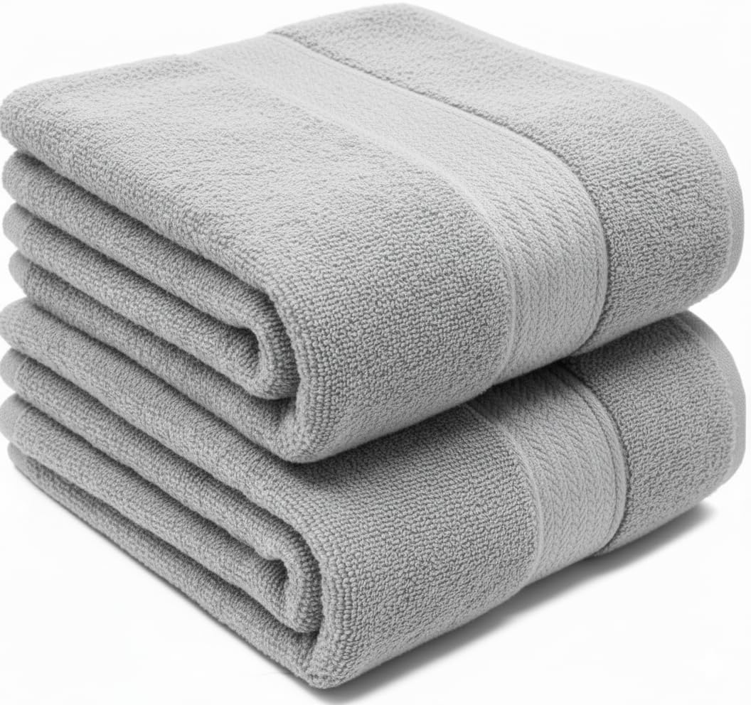 UK furniture Premium Jumbo Bath Sheets 90 x 150 cm-2 Pack 100% Egyptian Cotton Super Absorbent Extra Large Bath Sheet Quick Dry Hotel Quality
