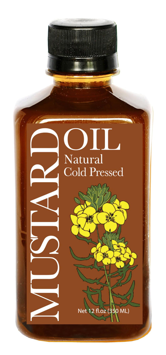 Daana Organic Mustard/Rapeseed Oil for Skin: Extra Virgin, Cold Pressed (350 ml)