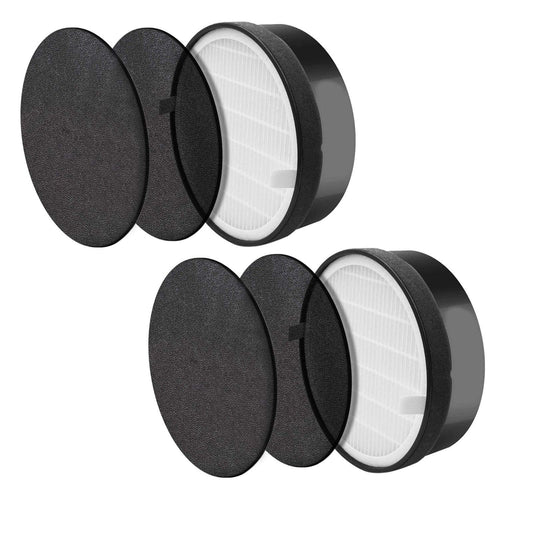 PUREBURG LV-H132-RF Replacement Filter Set Compatible with Levoit LV-H132 Air Purifier,2-Pack H13 HEPA Filters & 4 Activated Carbon Pre-Filters